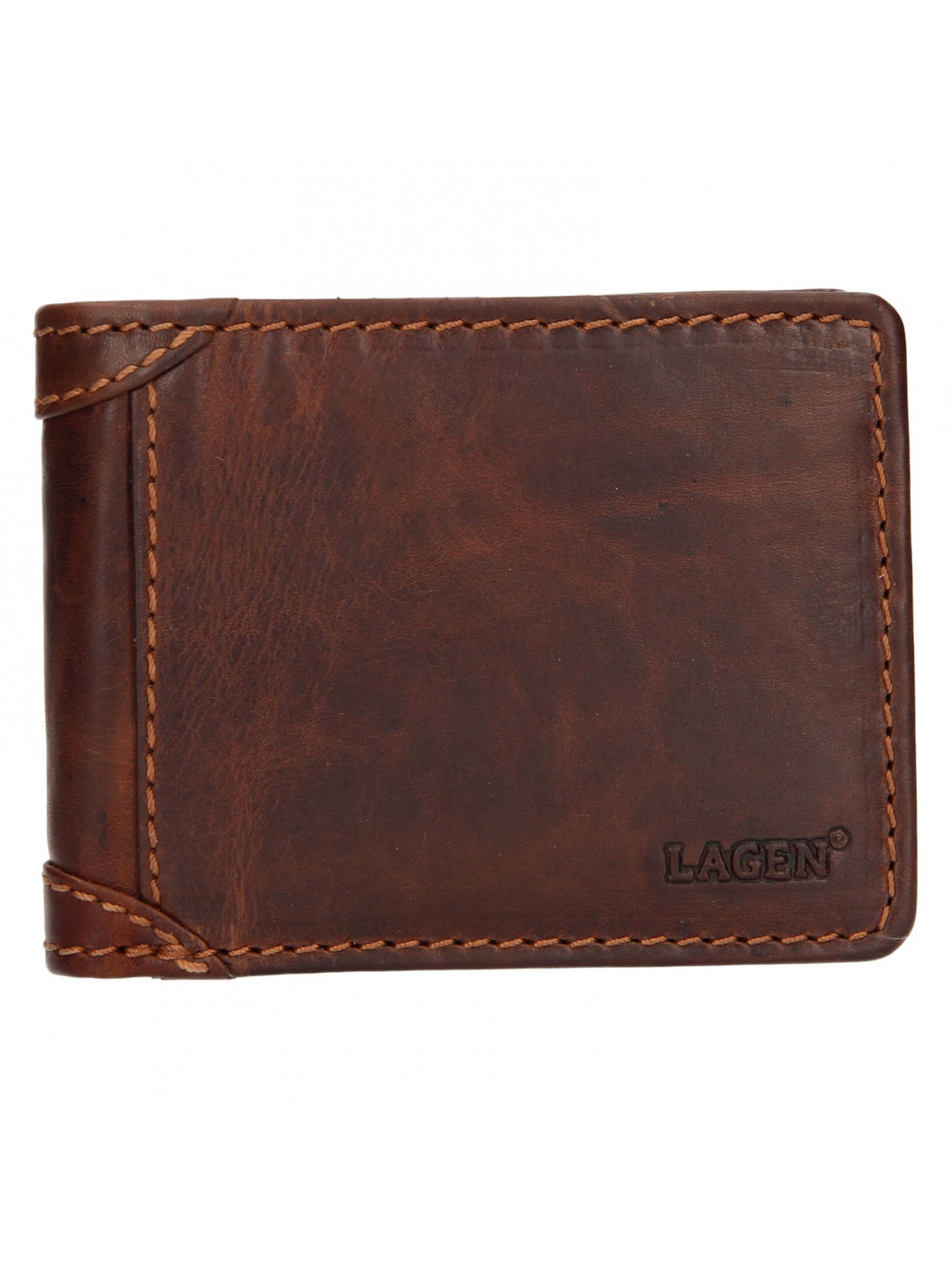 Pánská kožená peněženka Lagen Peter – hnědá